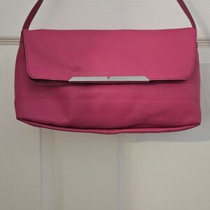 Vince Camuto Fuchsia Leather Shoulder Bag